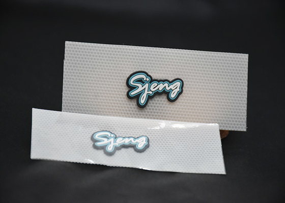 Printed 3 Colour Logo Silicone Heat Transfer Labels For Clothing