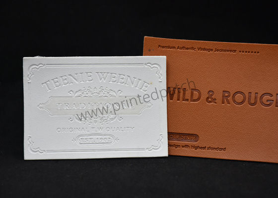 Custom Leather Patch Logo, Denim Leather Label, Embossed Leather Patch,  High Quality Leather Patch 