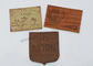 Brown PVC TPU Stitched On Jeans Leather Label SGS Embossed Leather Tags