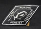 Black Reflective TPU Suede Screen Printed Patches Brand Labels For Clothing
